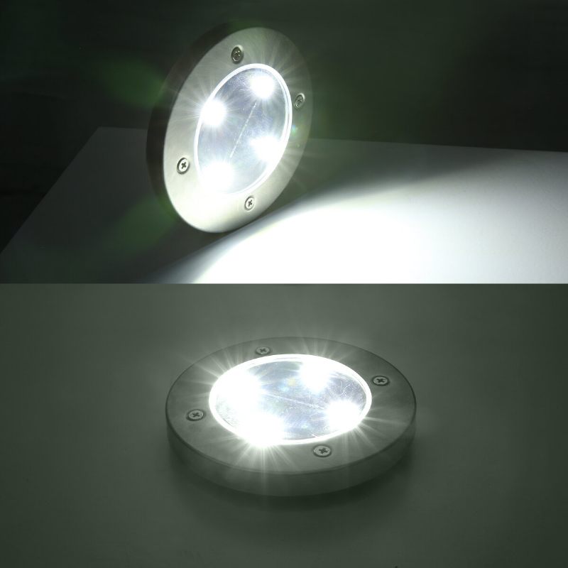 2pcs 4led Solarna Zemaljska Svjetla Podna Obloga Terasa Vanjski Vrt Travnjak Lampa Za Stazu