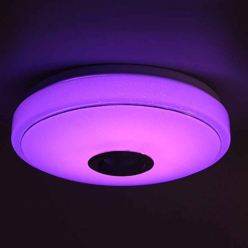 33cm 100w Bluetooth Wifi Led Stropna Rasvjeta Rgb Glazbeni Zvučnik Prigušiva Lampa App Daljinski Upravljač 110-245v