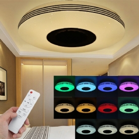 34 cm Led Stropna Rasvjeta Rgb Bluetooth Glazba Zvučnik Dimmer App Daljinski Upravljač Lampe