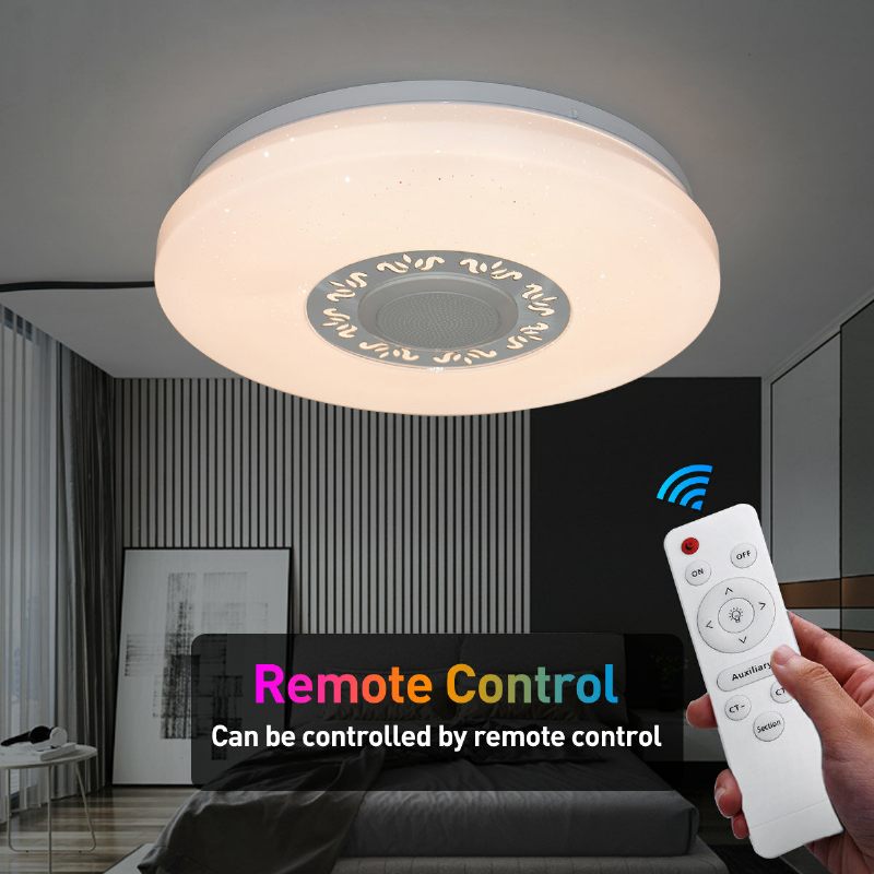 34cm Rgb Led Glazbena Stropna Svjetla Kućna Rasvjeta App Bluetooth Svjetlo Lampe Za Spavaću Sobu Pametna Svjetiljka + Daljinski Upravljač