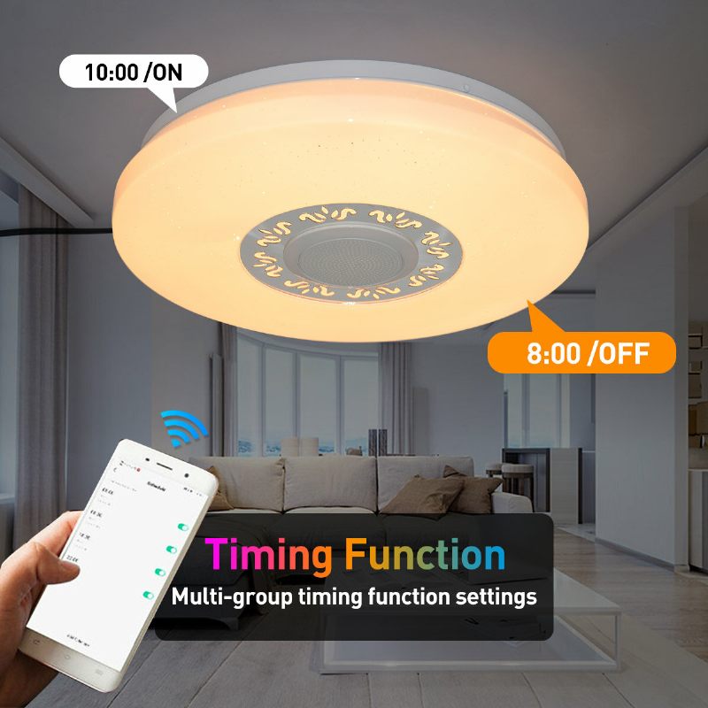 34cm Rgb Led Glazbena Stropna Svjetla Kućna Rasvjeta App Bluetooth Svjetlo Lampe Za Spavaću Sobu Pametna Svjetiljka + Daljinski Upravljač