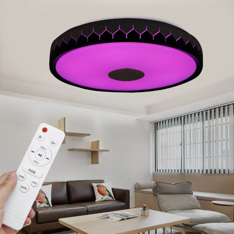 36/60w 110/220v Bluetooth Wifi Led Pametna Stropna Svjetiljka 256 Rgb Glazbeni Zvučnik Prigušljiva App Daljinski