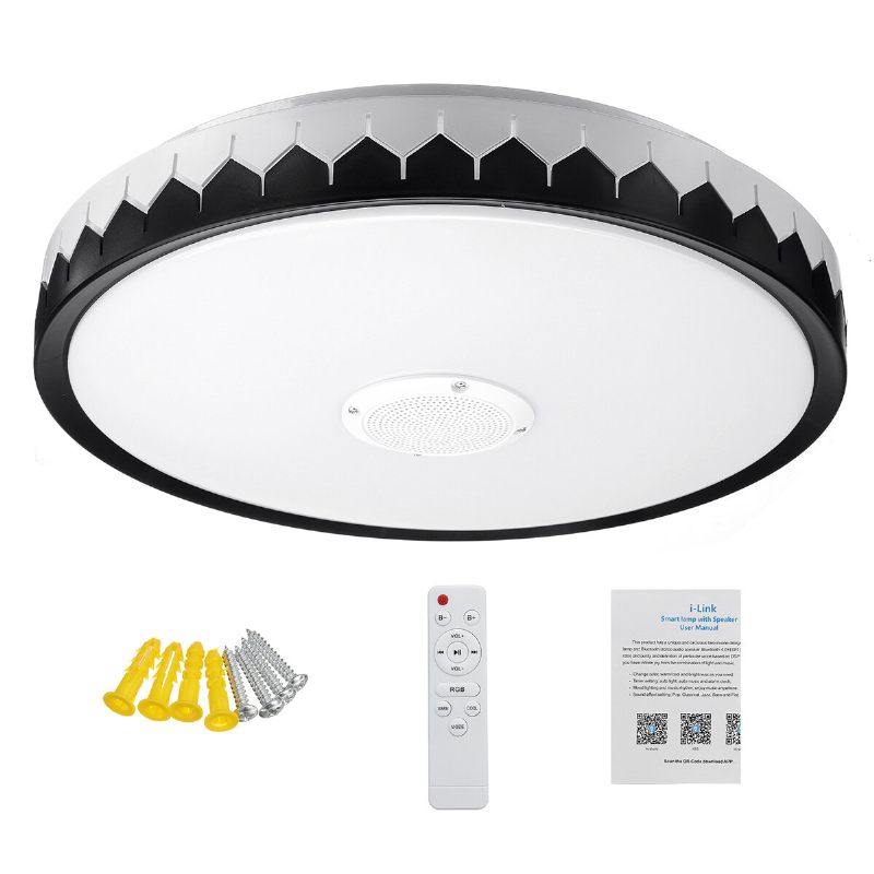 36/60w 110/220v Bluetooth Wifi Led Pametna Stropna Svjetiljka 256 Rgb Glazbeni Zvučnik Prigušljiva App Daljinski