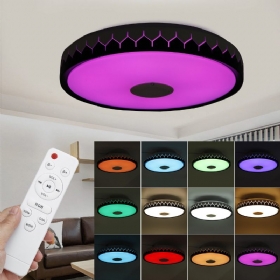 36/60w 110/220v Bluetooth Wifi Led Pametna Stropna Svjetiljka 256 Rgb Glazbeni Zvučnik Prigušljiva App Daljinski