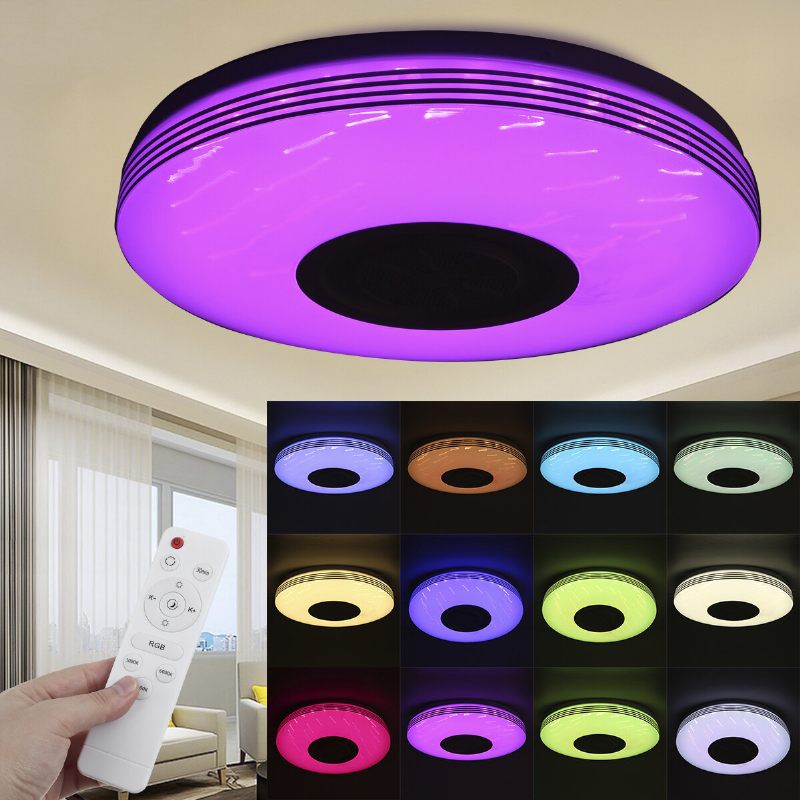 36cm Bluetooth Wifi Led Stropno Svjetlo Rgb Glazbeni Zvučnik Prigušiva Lampa App Daljinski Upravljač