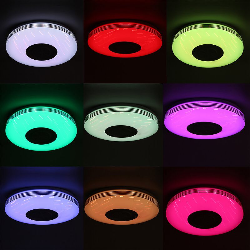 36cm Bluetooth Wifi Led Stropno Svjetlo Rgb Glazbeni Zvučnik Prigušiva Lampa App Daljinski Upravljač