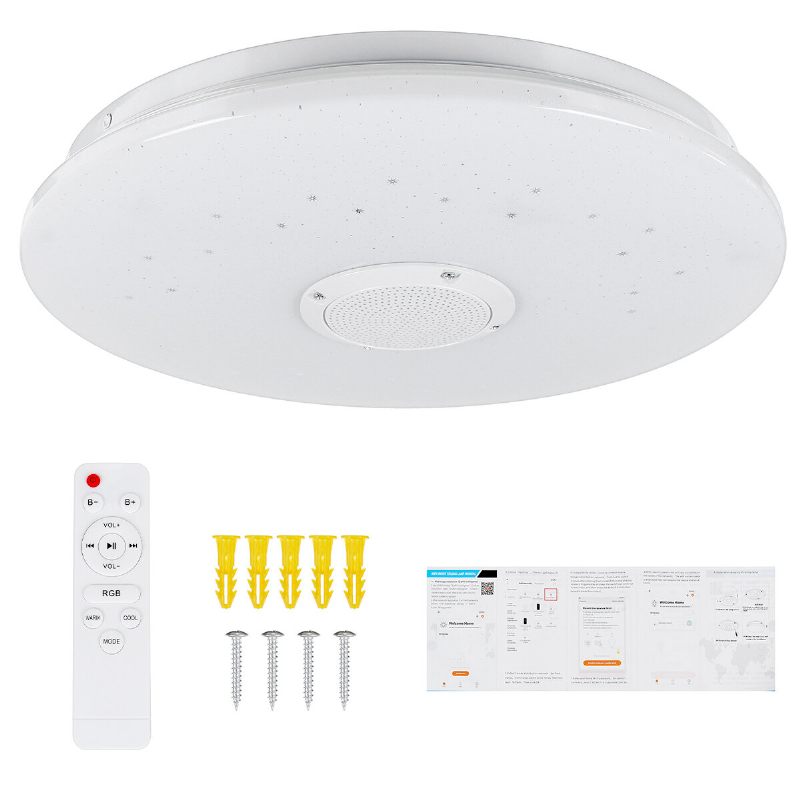 36w 330mm Bluetooth Smart App Led Glazbena Stropna Svjetiljka Radi S Alexa Google Home 85-265v