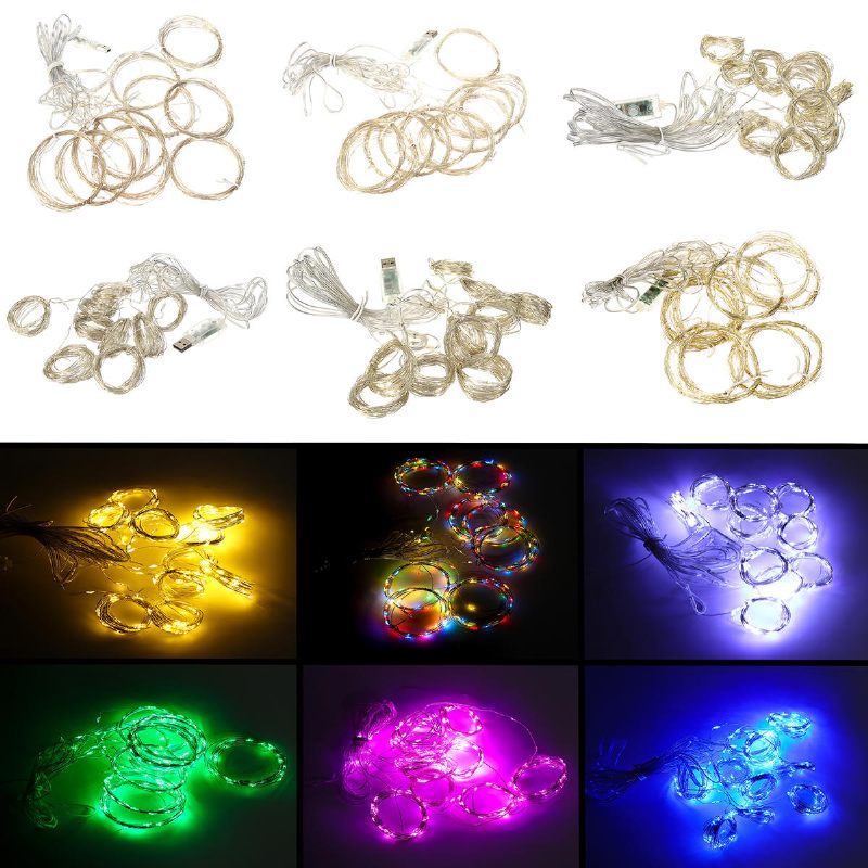 3m*3m Usb 8 Modova 300led Zavjesa Fairy Wire String Light Dekoracija Božićne Zabave Blagdanska Oprema Za Vjenčanje