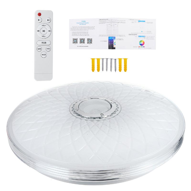 40 cm 85-265 V Bluetooth Led Stropno Svjetlo 256 Rgb Glazbeni Zvučnik Za Prigušivanje 2.4 Ghz Daljinski Upravljač