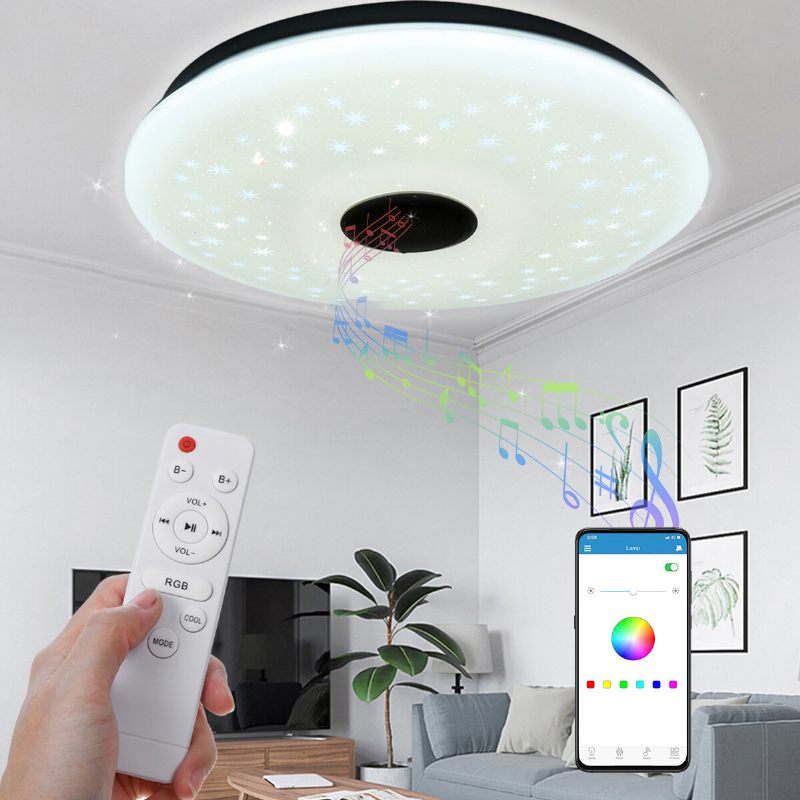 40cm 36w As102 Led Rgb Glazbena Stropna Svjetiljka App+daljinski Upravljač Rad S Google Home Alexa 220v/85-265v