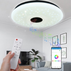 40cm 36w As102 Led Rgb Glazbena Stropna Svjetiljka App+daljinski Upravljač Rad S Google Home Alexa 220v/85-265v