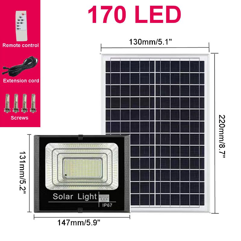 44/170led Solarne Zidne Svjetiljke Vanjska Vodootporna Infracrvena Vrtna Svjetiljka Daljinski Upravljač Indukcijska