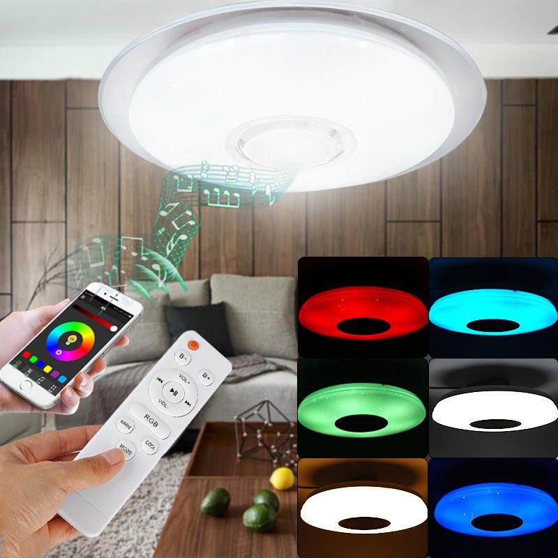 48w 108led Rgb Stropno Svjetlo S Mogućnošću Prigušivanja Ugradbeni Bluetooth Glazbeni Zvučnik App Kontrola