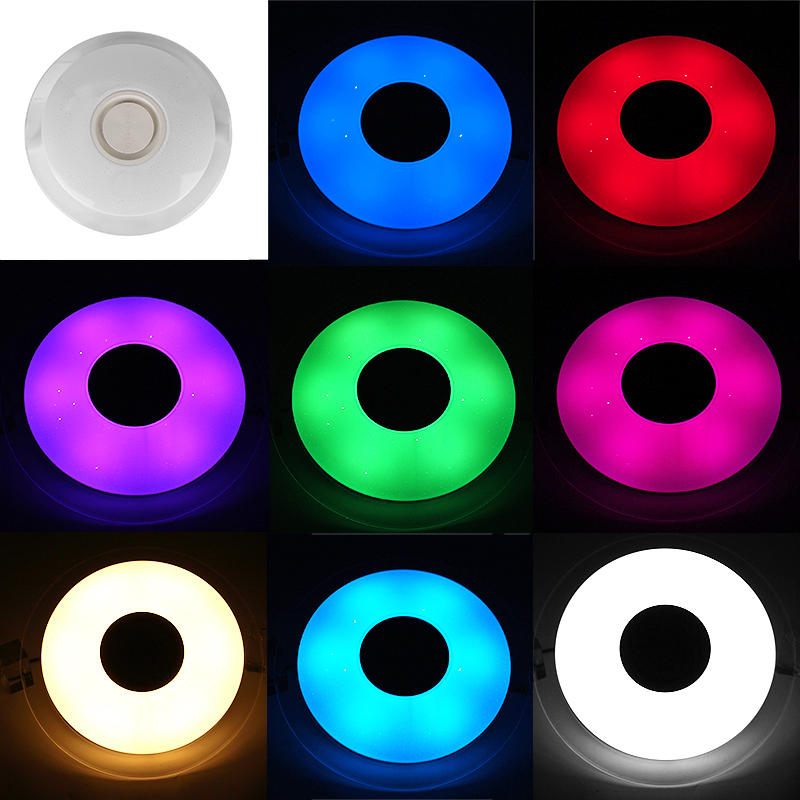 48w 108led Rgb Stropno Svjetlo S Mogućnošću Prigušivanja Ugradbeni Bluetooth Glazbeni Zvučnik App Kontrola