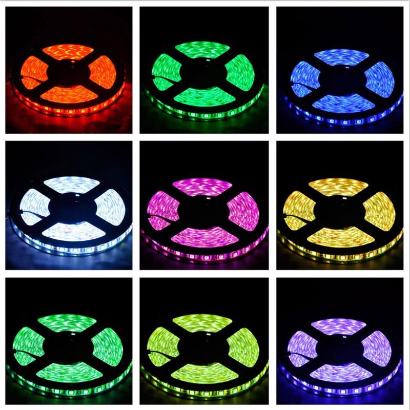 4pcs 5m Nevodootporan Smd2835 Rgb Alexa App Home Wifi Control Smart Led Strip Light Kit Ac110-240v