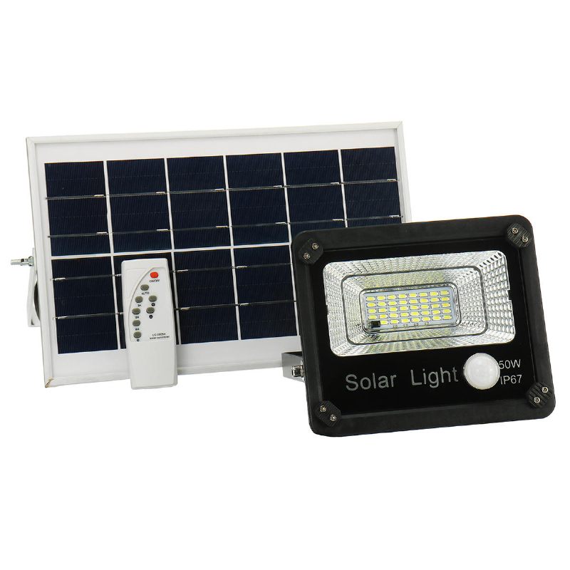 50w 80w 120w Vanjska Solarna Energija Pir Senzor Pokreta Vrtni Reflektor Led Daljinski Upravljač Sigurnosno Svjetlo