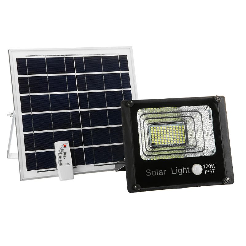 50w 80w 120w Vanjska Solarna Energija Pir Senzor Pokreta Vrtni Reflektor Led Daljinski Upravljač Sigurnosno Svjetlo