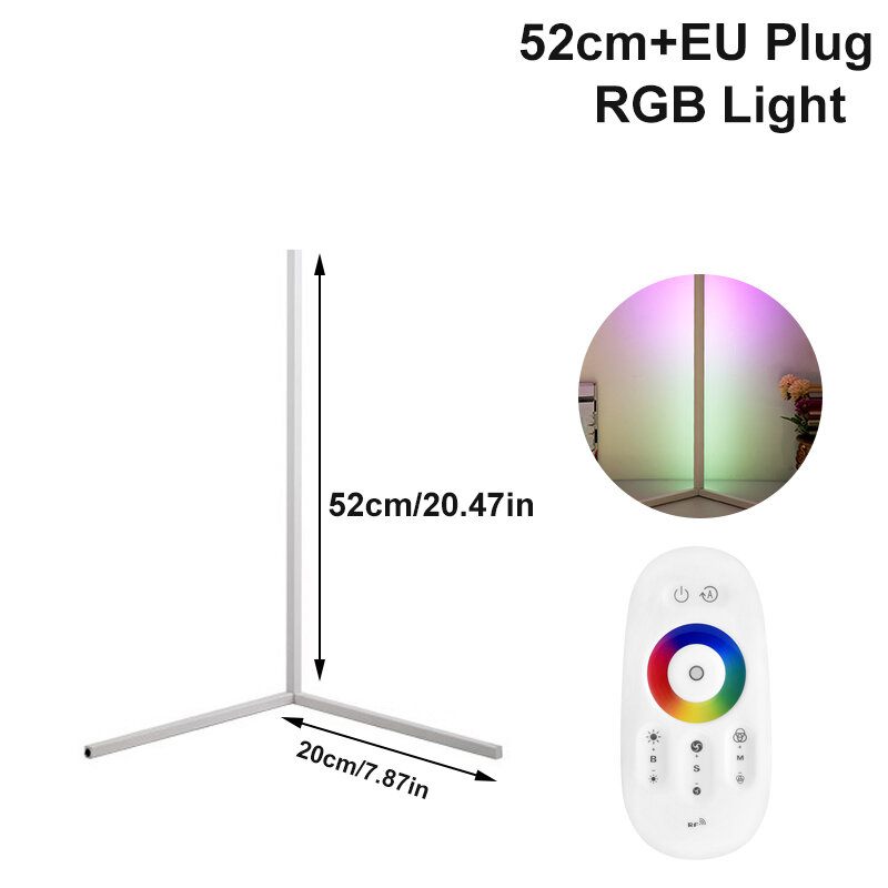 52cm Led Rgb Kutna Podna Svjetiljka S Promjenom Boje S Daljinskim Višebojnim