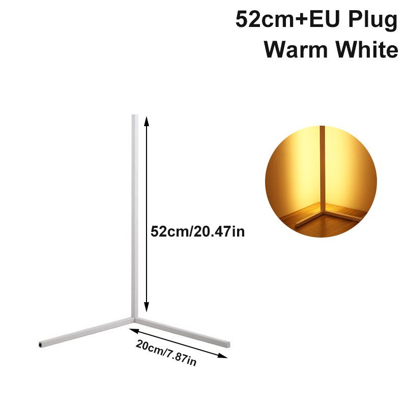 52cm Led Rgb Kutna Podna Svjetiljka S Promjenom Boje S Daljinskim Višebojnim