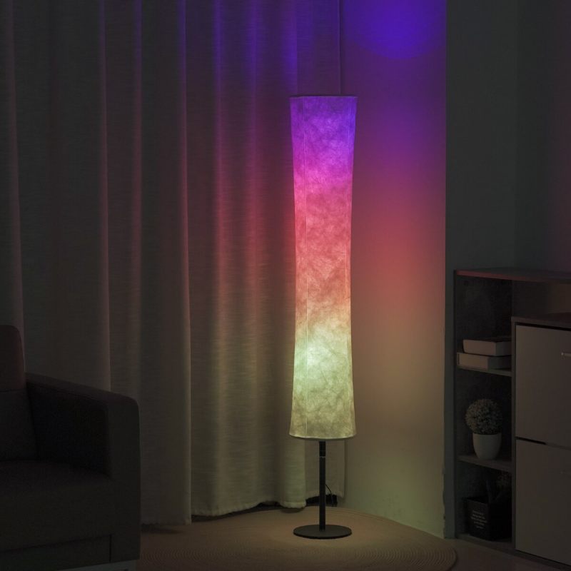 57'' Pametna Led Podna Svjetiljka Rgb Music Fabric Stojeća S Mogućnošću Prigušivanja App+daljinski