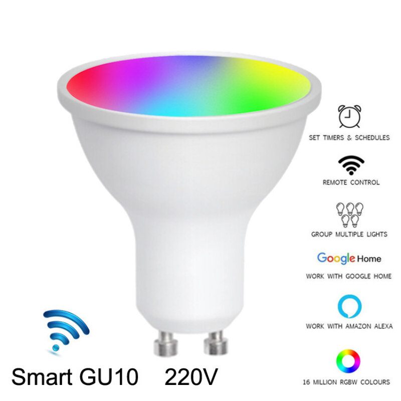 5w Gu10 Rgb Wifi Pametna Žarulja Kontrola Aplikacije Glasovna Radi S Google Assistantom Alexa