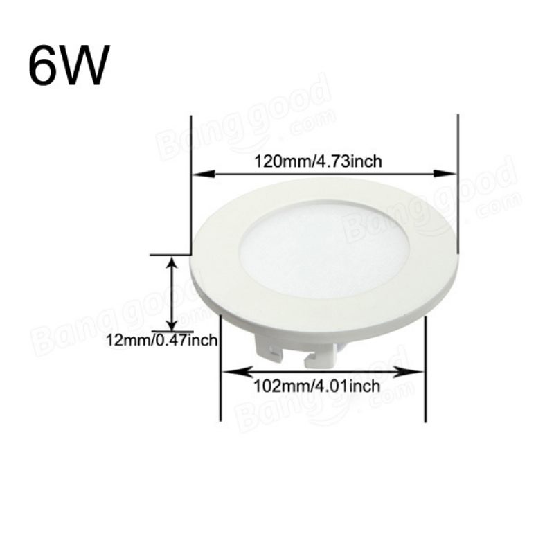 6 W Okrugla Stropna Ultra Tanka Led Svjetiljka Svjetlo Za Dolje 85-265 V