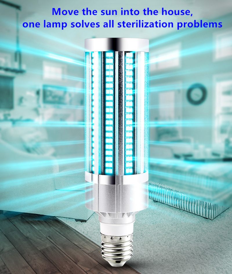 60w 220v Uv Lampa Za Sterilizaciju E27 Led Uvc Žarulja Daljinski Upravljač Dezinfekcijsko Svjetlo Sterilizator Ozon Ubija Bakterije Grinje