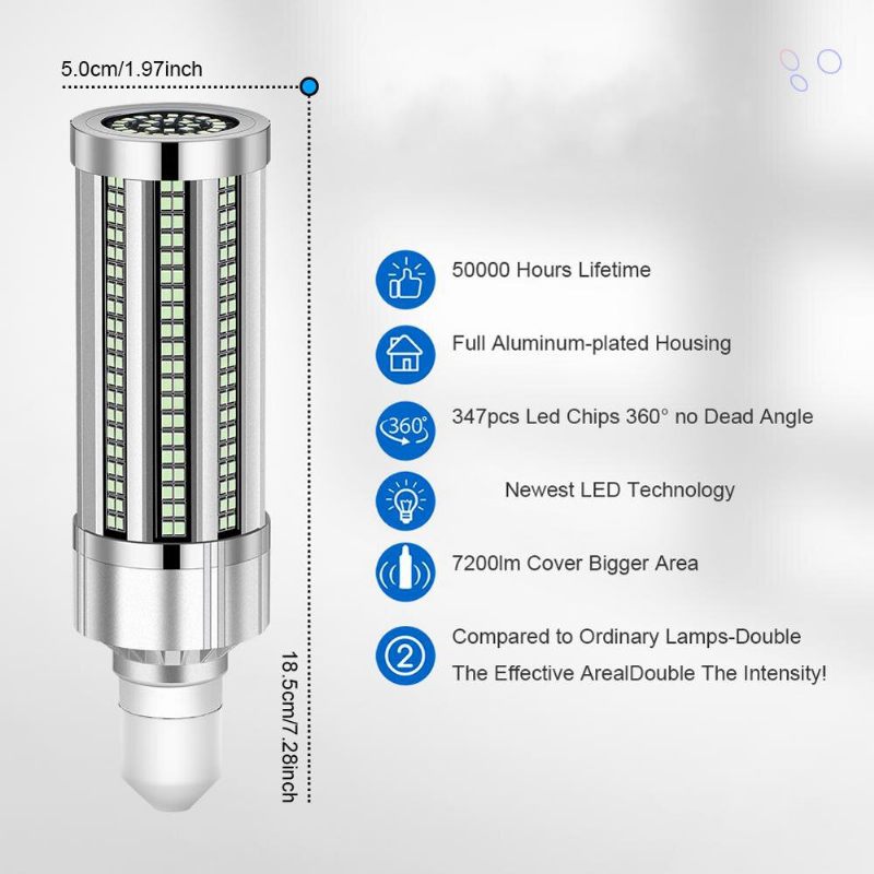 60w 220v Uv Lampa Za Sterilizaciju E27 Led Uvc Žarulja Daljinski Upravljač Dezinfekcijsko Svjetlo Sterilizator Ozon Ubija Bakterije Grinje