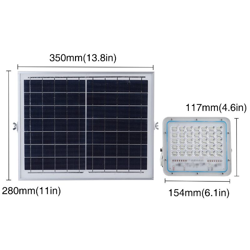 60w 70led 2000lm Solarna Reflektorska Svjetiljka Daljinski Upravljač Senzor Svjetla Vrijeme Vanjske Vodootpornosti Ip65