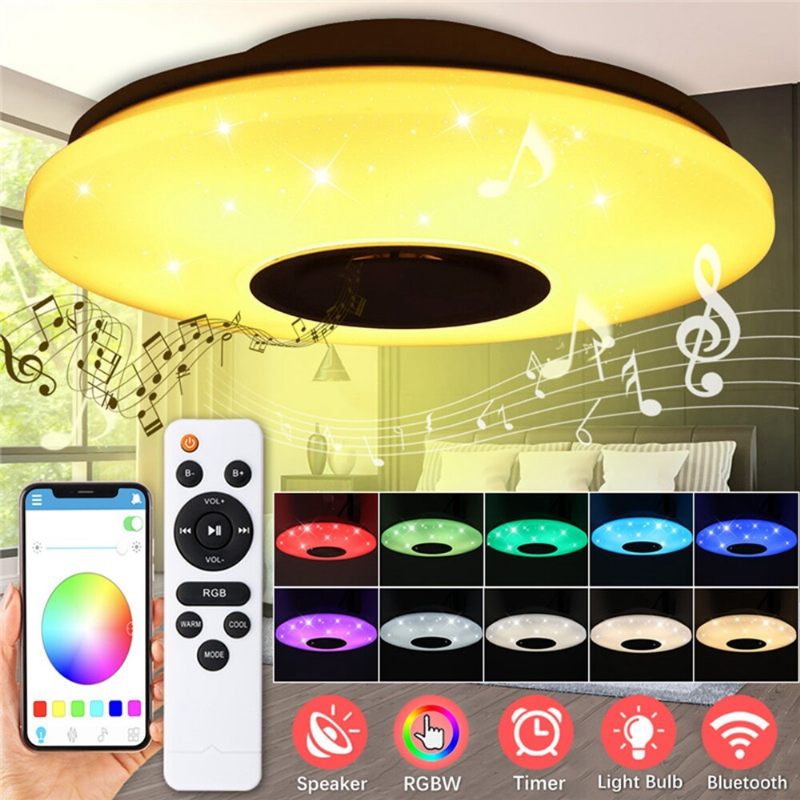 60w Ac220v 102led Zvjezdani Abažur Led Inteligentna Stropna Svjetiljka Bluetooth Music Smart Ceiling Light App+daljinski Upravljač