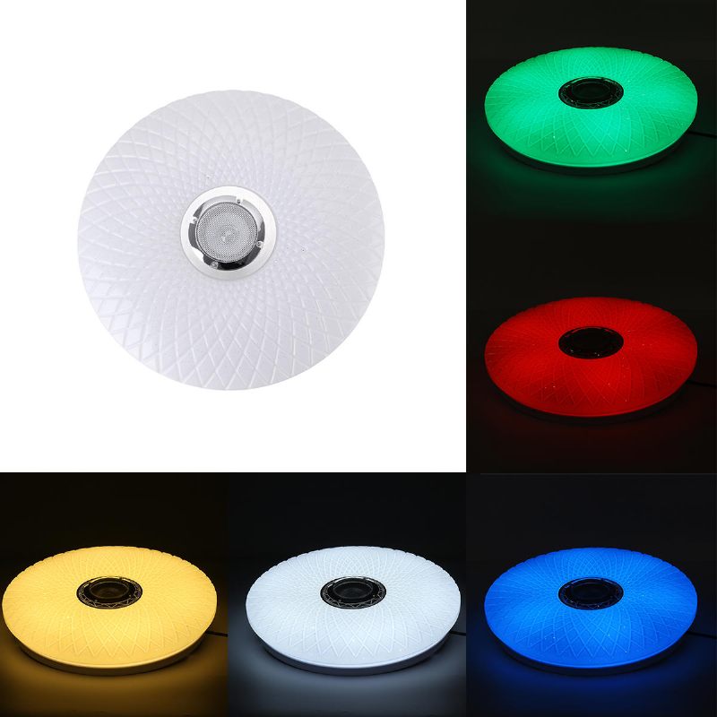 60w Pametno Led Stropno Svjetlo Rgb Bluetooth Glazbeni Zvučnik Prigušiva Lampa App Daljinski