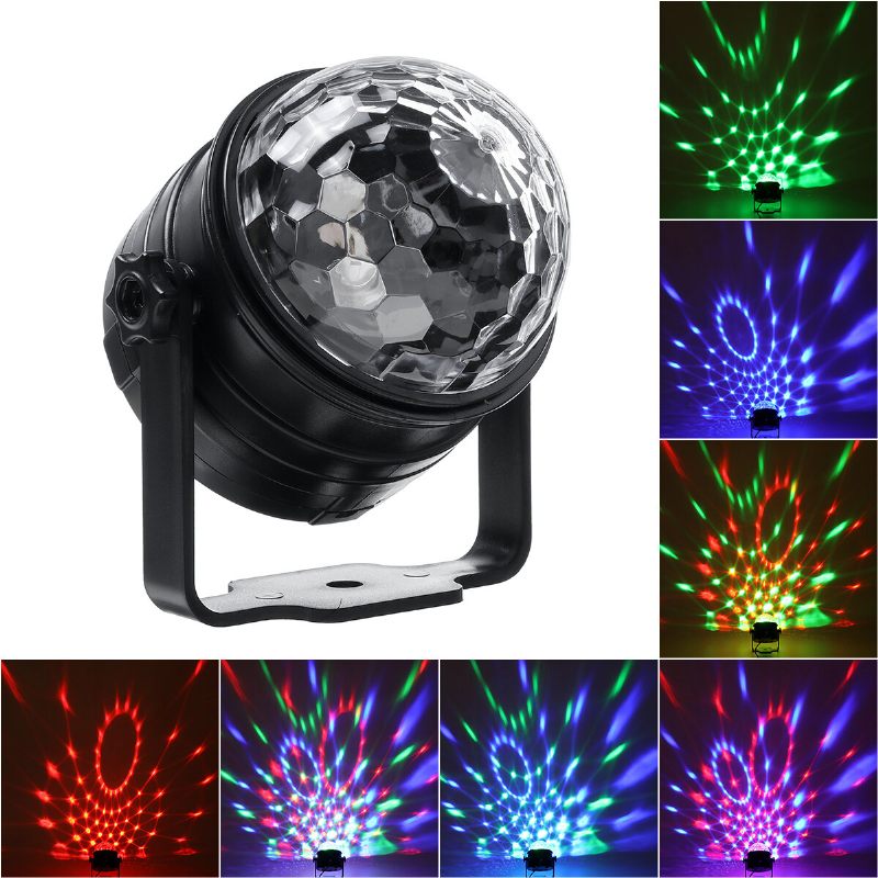 6w 110-240v 6 Modova Rgb Disco Party Svjetla Strobe Led Dj Ball Zvuk Aktivirana Žarulja Plesna Lampa Blagdanski Dekor