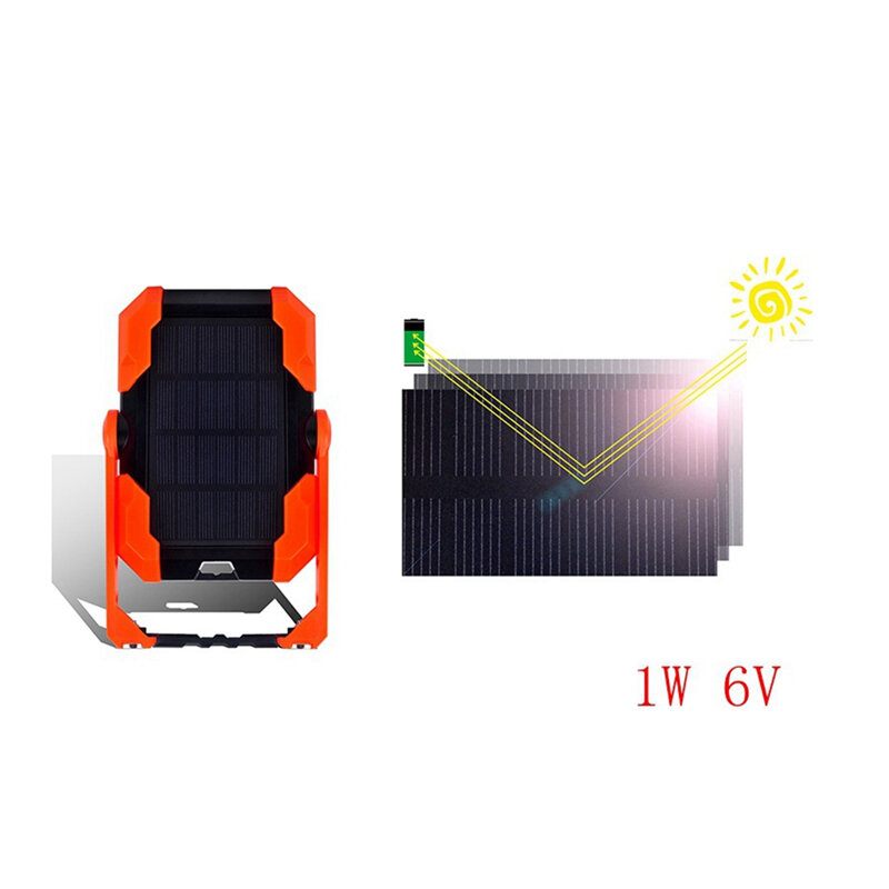 6w Solarna Led Svjetiljka Za Kampiranje Prijenosna Radna Vodootporna Magnetna Za Hitne Slučajeve Power Bank