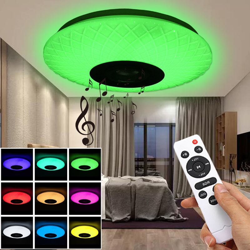 72w Rgb Glazbeno Obojena Led Stropna Svjetiljka S Mogućnošću Prigušivanja Bluetooth + App Kontrola Ac180v~265v