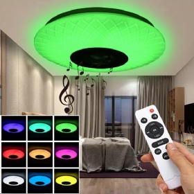 72w Rgb Glazbeno Obojena Led Stropna Svjetiljka S Mogućnošću Prigušivanja Bluetooth + App Kontrola Ac180v~265v