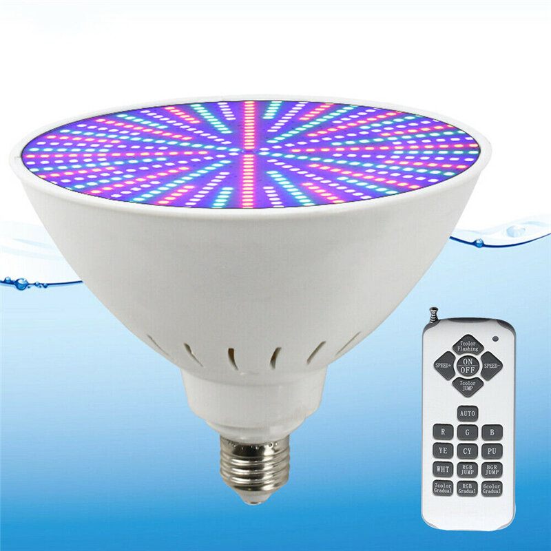 Ac12v/120v E27 25w 252led Rgb Podvodno Svjetlo Za Bazen Promjena Boje Par38 Svjetiljka + Daljinski Upravljač S 18 Tipki