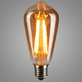 Ac85-265v E27 St64 4w Topla Bijela Retro Starinska Cob Edison Led Žarulja Za Kućni Dnevni Boravak