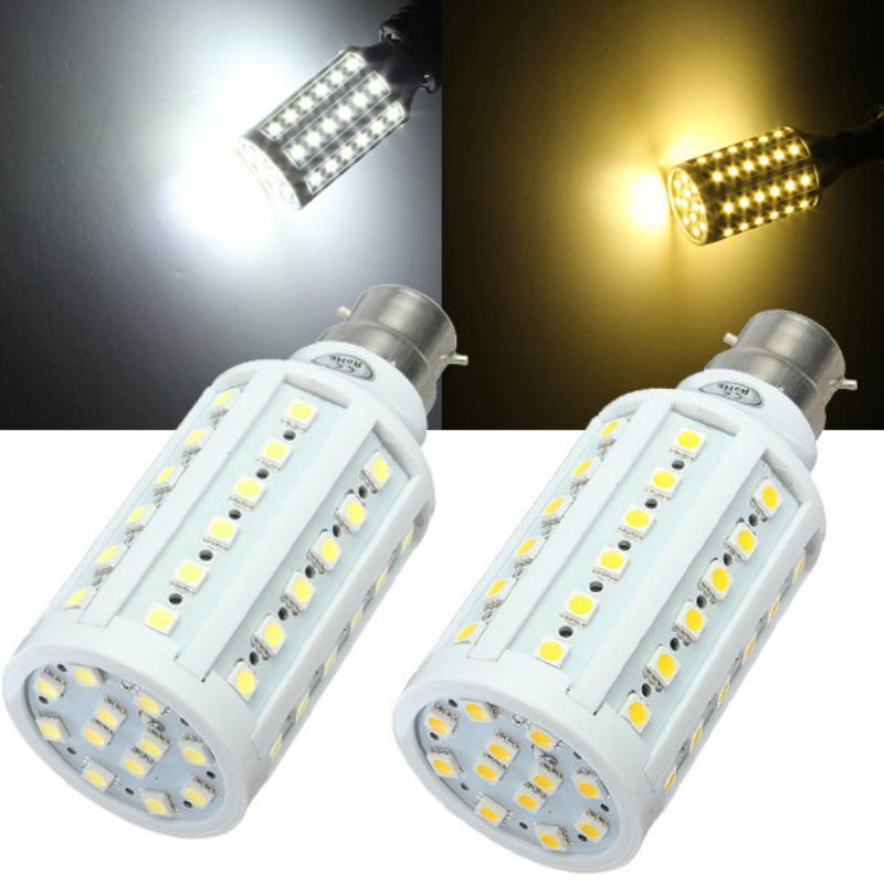 B22 10w Smd 5050 Bijela/topla Bijela 60 Led Kukuruzna Žarulja Ac 110v