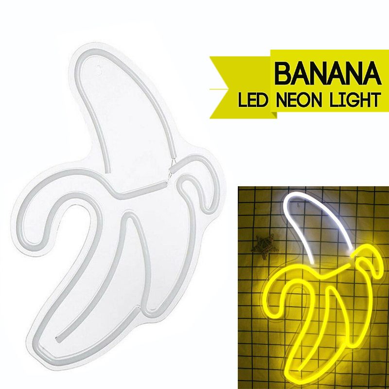 Banana Led Neonska Svjetiljka Umjetnička Zidna Za Uređenje Spavaće Sobe U Baru I Pubu