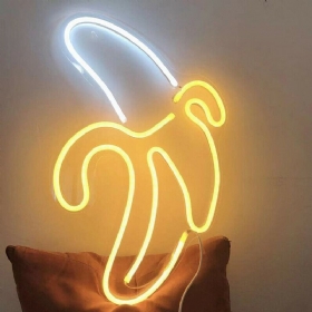 Banana Led Neonska Svjetiljka Umjetnička Zidna Za Uređenje Spavaće Sobe U Baru I Pubu