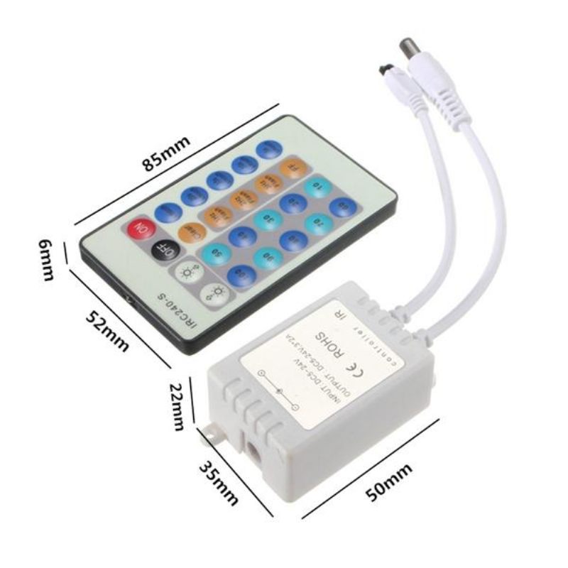 Bežični Ir Daljinski Upravljač S 24 Tipke Za Jednobojnu Led Traku 3528/5050