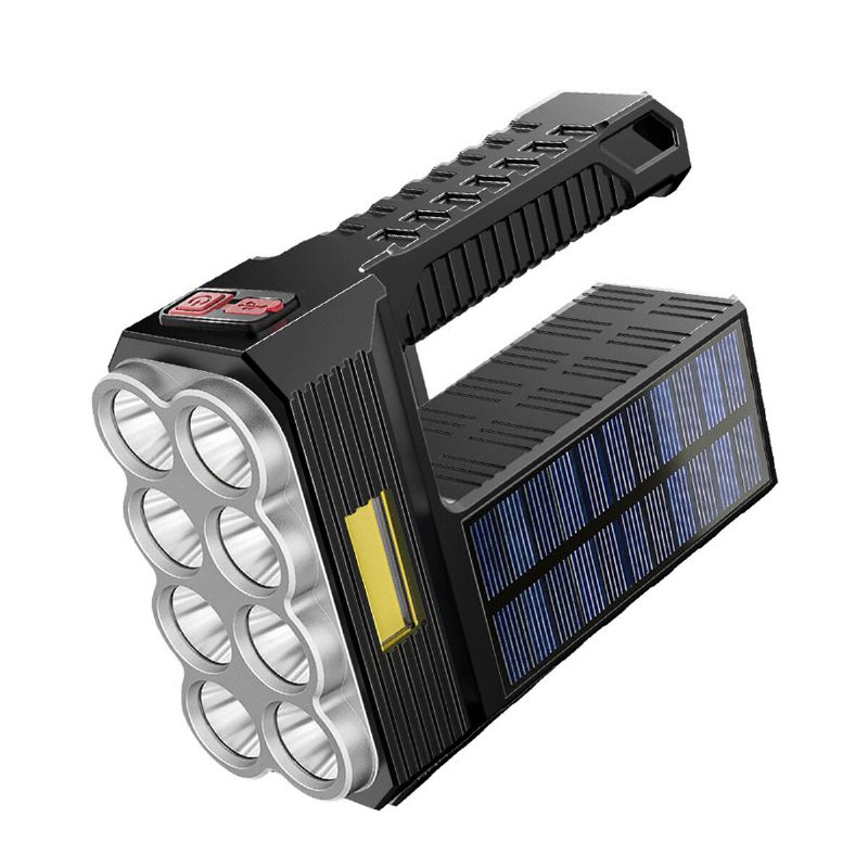 Bikight 8led+cob 4moda Super Svijetla Prijenosna Solarna Svjetiljka Usb Punjivi Indikator Napajanja Reflektor Vodootporan Jak