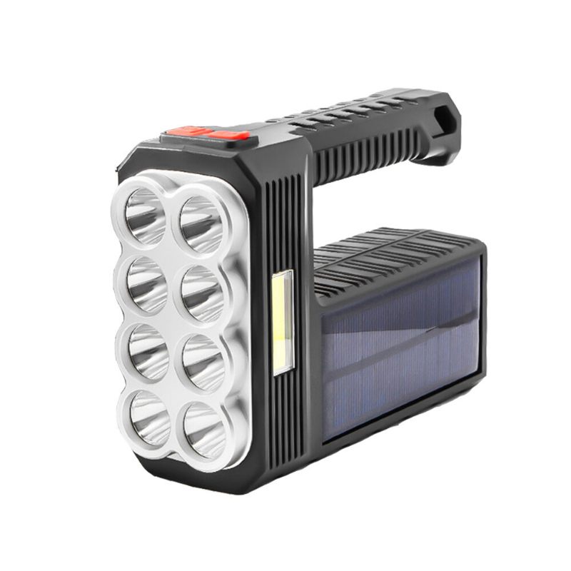 Bikight 8led+cob 4moda Super Svijetla Prijenosna Solarna Svjetiljka Usb Punjivi Indikator Napajanja Reflektor Vodootporan Jak