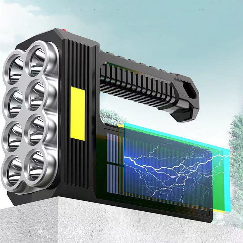 Bikight 8led+cob 4moda Super Svijetla Prijenosna Solarna Svjetiljka Usb Punjivi Indikator Napajanja Reflektor Vodootporan Jak