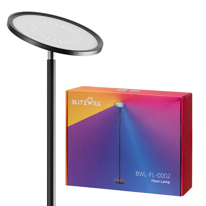 Blitzwill Bwl-fl-0002 25w 2700k~6500k+rgb Pametna Podna Svjetiljka Bezstupanjsko Prigušivanje Do 2000lm Kontrola Putem Aplikacije Glasovna Radi S Google Assistantom Alexa Ac100-240v