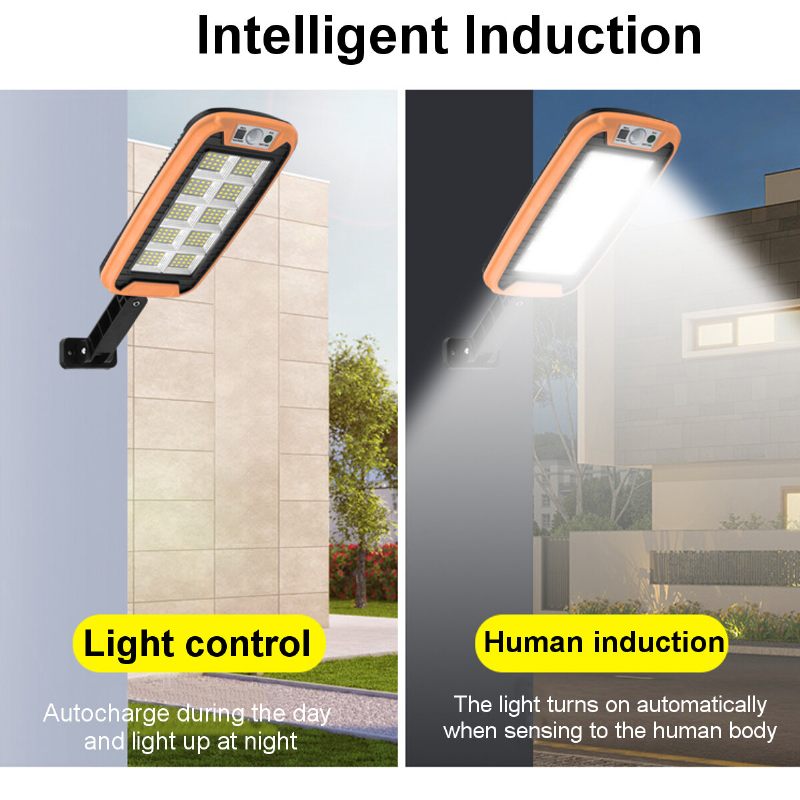 Cob Led Solarna Ulična Zidna Svjetiljka Pir Senzor Pokreta S Prigušivanjem Vanjski Vrt