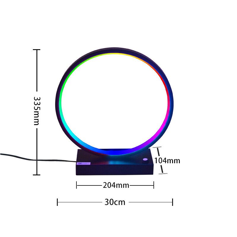 Kreativna Rgb Led Stolna Svjetiljka Smart Bedsidelight Inteligentna Rasvjeta Spavaća Soba Radna Atmosfersko Osvjetljenje Dnevne Sobe