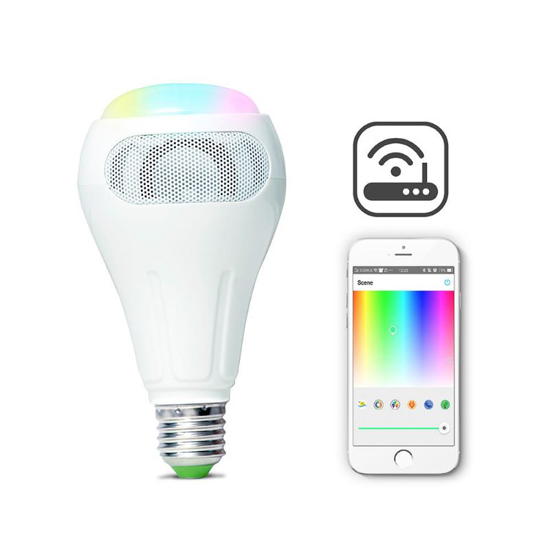 E27 12w Rgb+w+ww Smart Wifi App Control Led Žarulja Zvučnik Radi S Alexa Ac110-240v