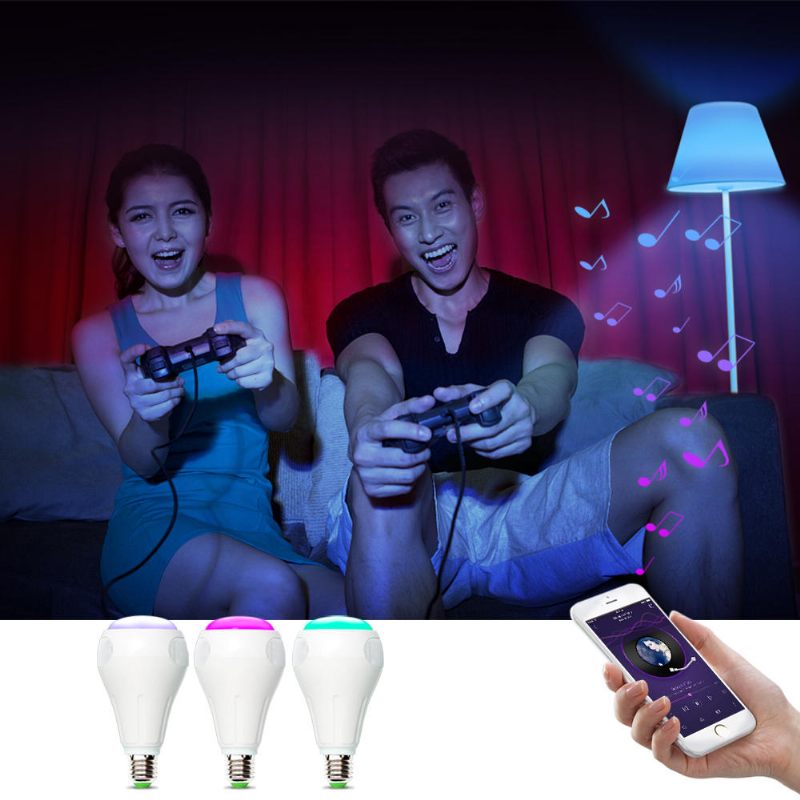 E27 12w Rgb+w+ww Smart Wifi App Control Led Žarulja Zvučnik Radi S Alexa Ac110-240v