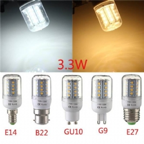 E27/e14/g9/gu10/b22 3.3 W 30 Smd 2835 Led Kukuruzna Žarulja Toplo Bijela/bijela 110 V